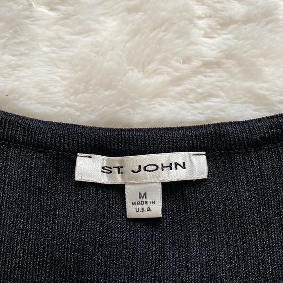 ST. John Black Sleeveless Knit Top - Picture 3 of 6